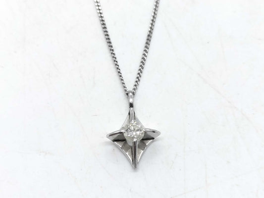 D0.19ct Pt900/Pt850 3.4g Necklace 