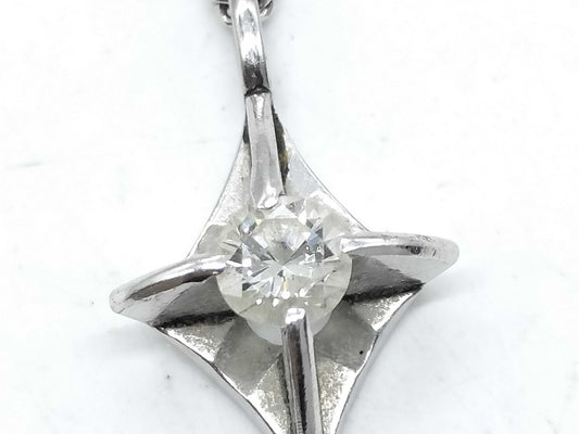 D0.19ct Pt900/Pt850 3.4g Necklace 
