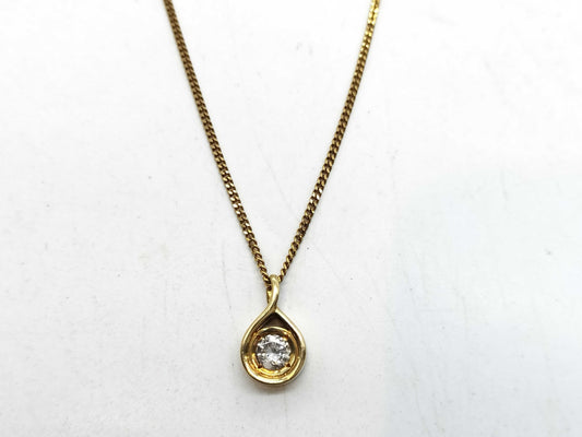 D0.18ct K18 2.7g Necklace 