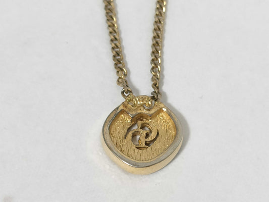 Dior Rhinestone/Logo/Necklace Necklace
