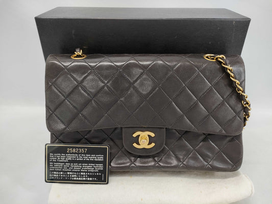 CHANEL Lambskin Matlasse 23 W Flap 2nd Shoulder Bag
