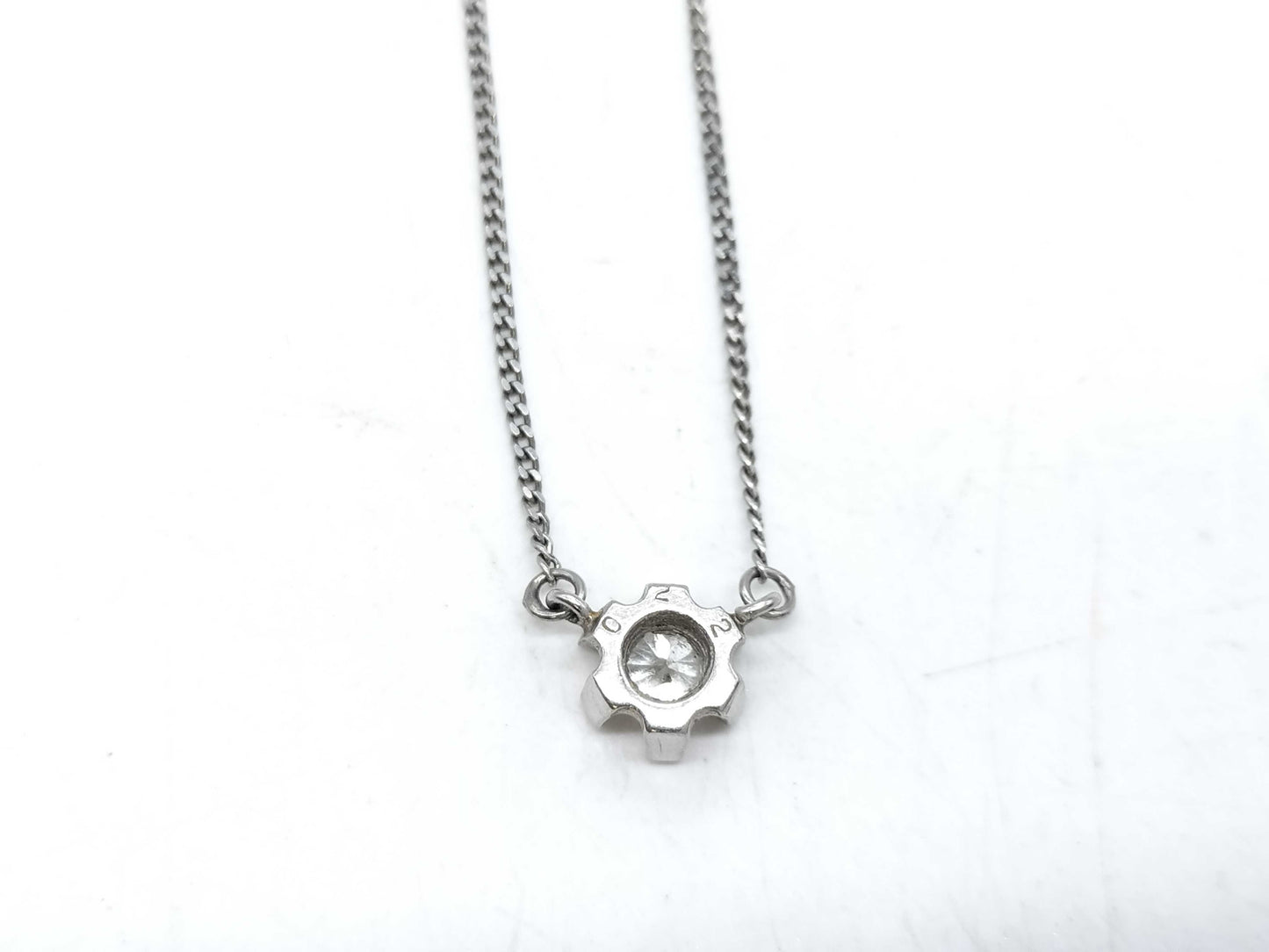 D0.22ct Pt850 2.8g Necklace 