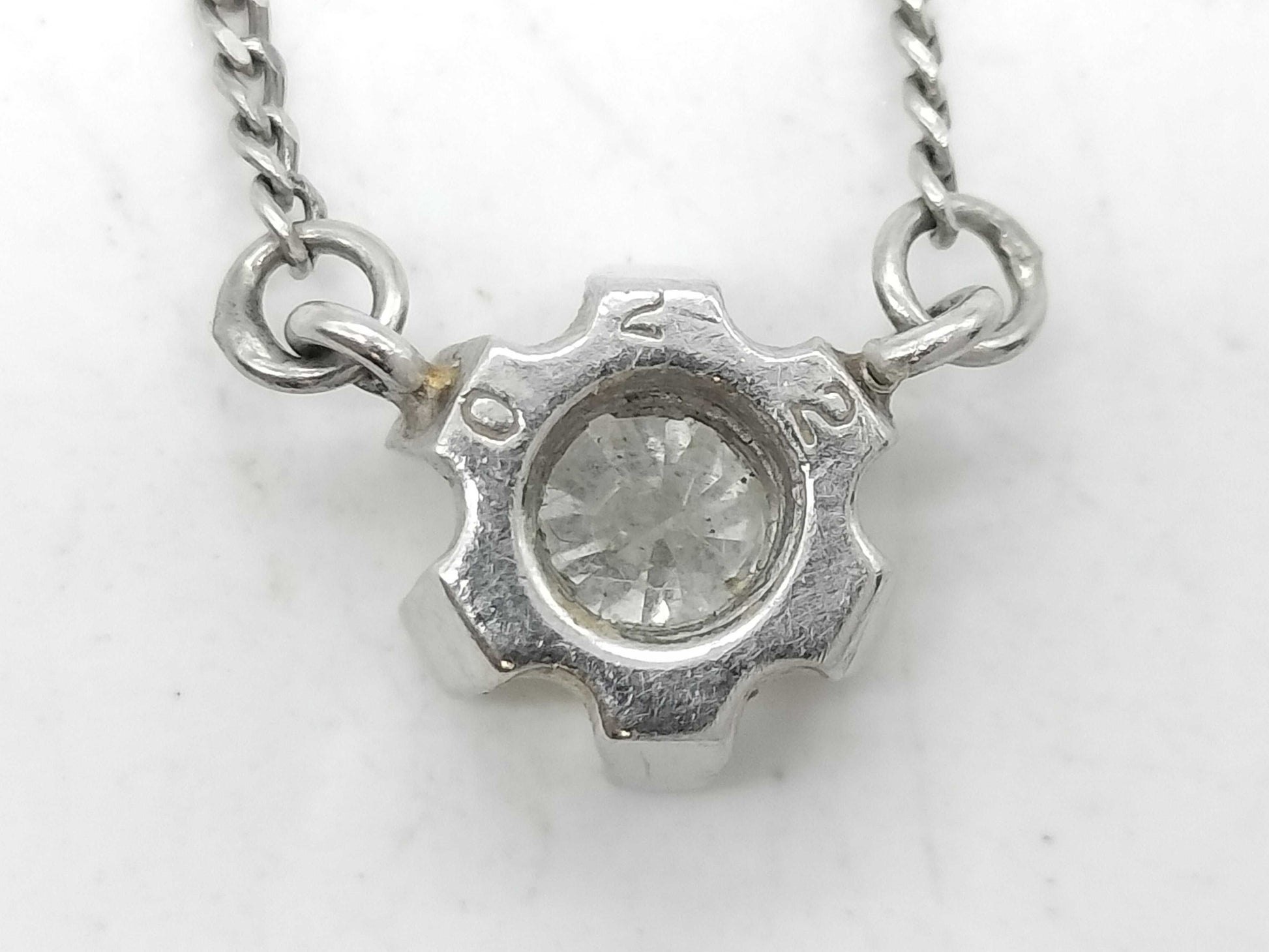 D0.22ct Pt850 2.8g Necklace 