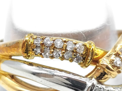 D0.30ct K18/Pt900 5.8g Ring 