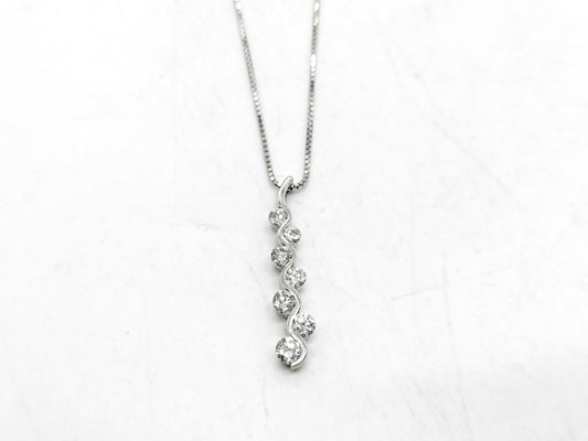 D0.55ct K18WG 3.7g Necklace 