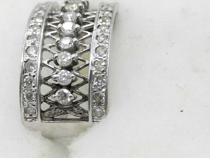 D0.42ct K18WG 3.3g Earrings 