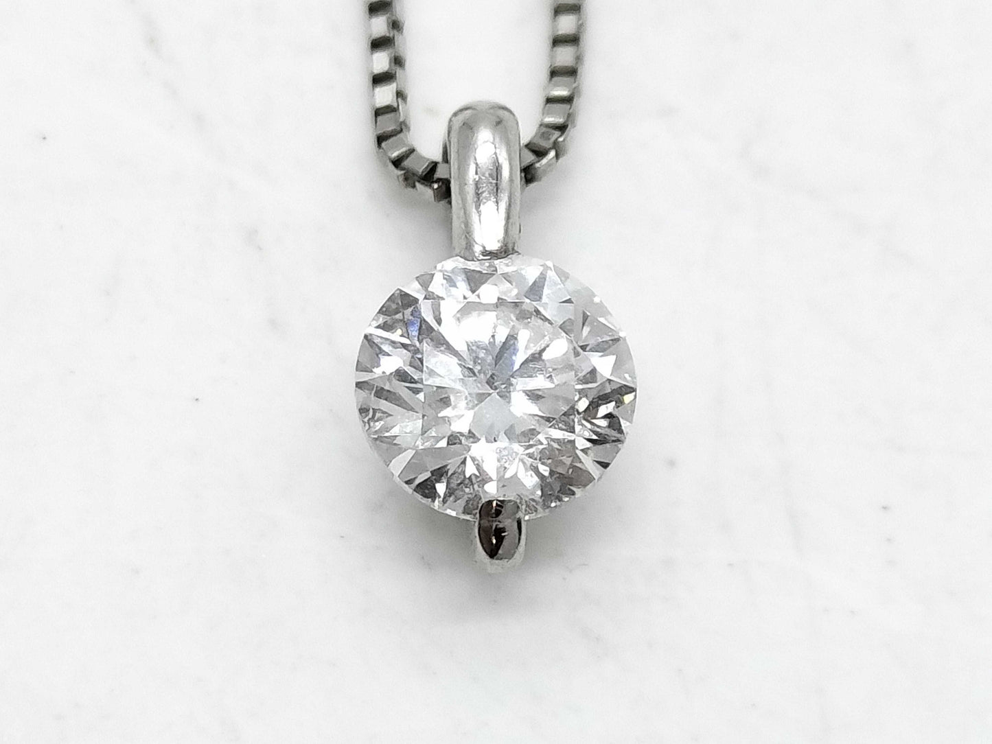 D0.332ct Pt900/Pt850 1.8g Necklace 