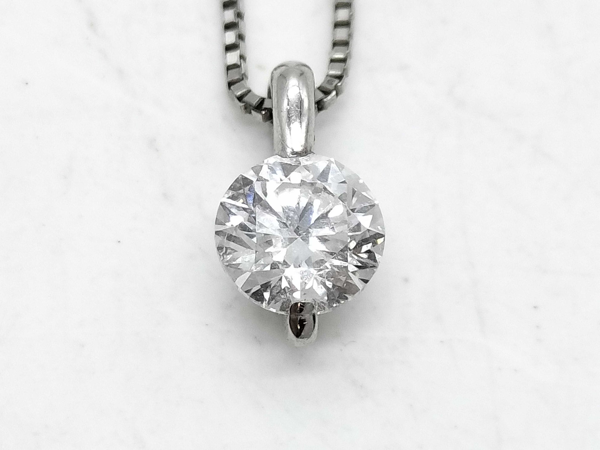 D0.332ct Pt900/Pt850 1.8g Necklace 