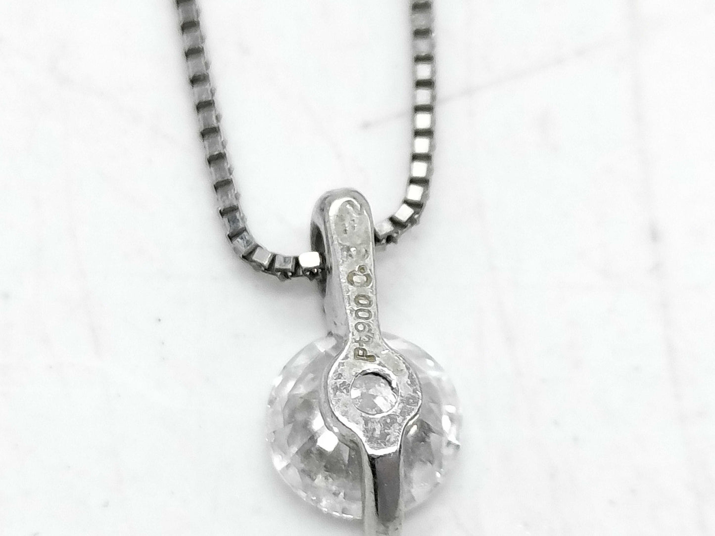 D0.332ct Pt900/Pt850 1.8g Necklace 