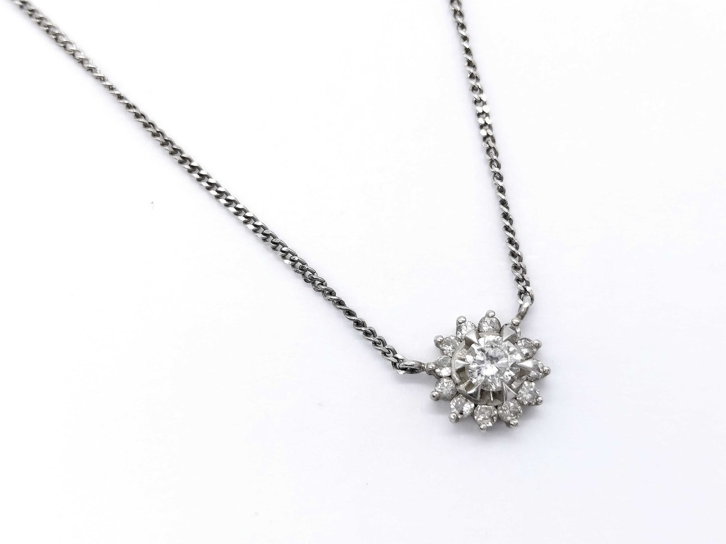 D0.25ct FD0.25ct Pt900/Pt850 4.2g Necklace 