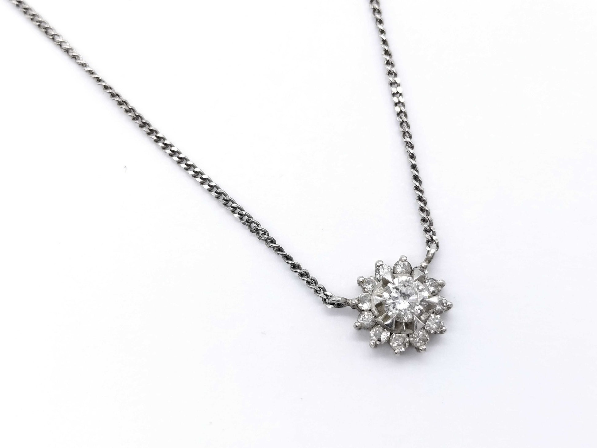 D0.25ct FD0.25ct Pt900/Pt850 4.2g Necklace 