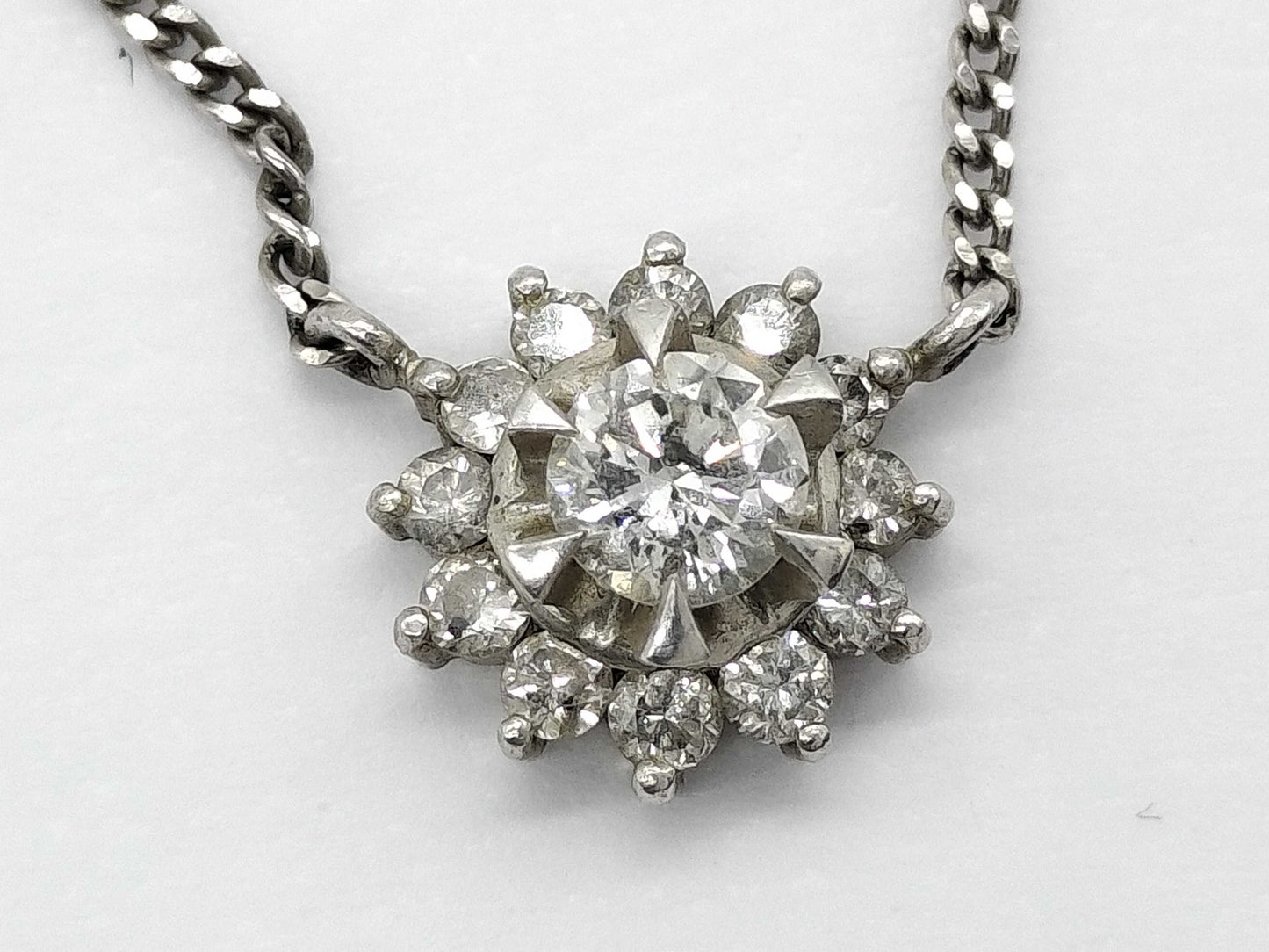 D0.25ct FD0.25ct Pt900/Pt850 4.2g Necklace 
