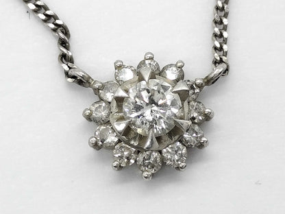 D0.25ct FD0.25ct Pt900/Pt850 4.2g Necklace 