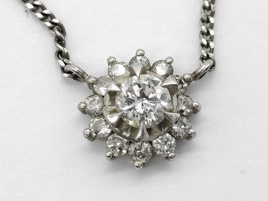 D0.25ct FD0.25ct Pt900/Pt850 4.2g Necklace 