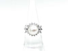 Akoya Pearl Ring, Diameter: Approx. 9.3mm, D0.89ct, Pt850, 7.8g 