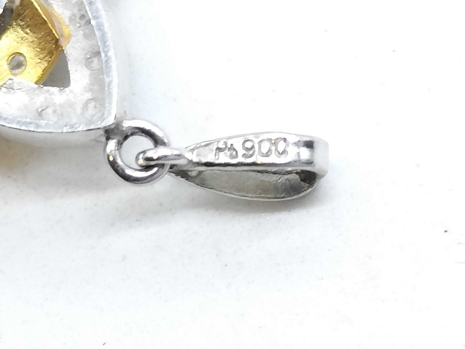 D0.132ct/0.243ct Pt900/K18 2.6g Pendant Top 