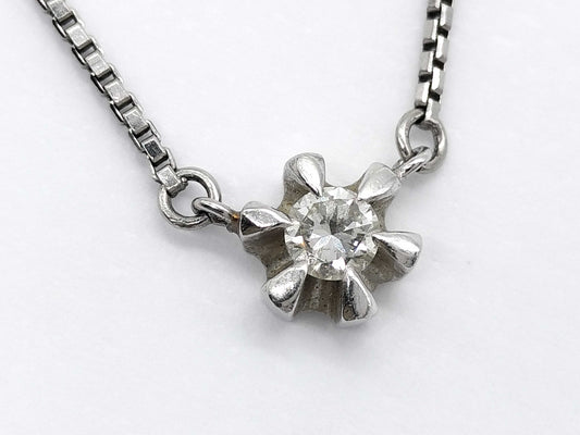 D0.14ct Pt850 4.4g Necklace 