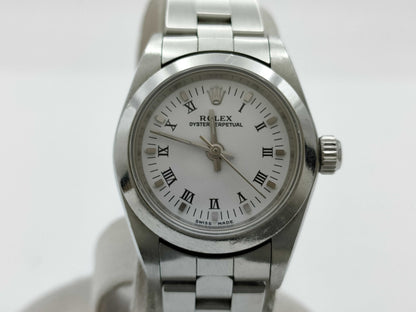 ROLEX 76080 K418061 White Dial Oyster Breath Women's Watch
