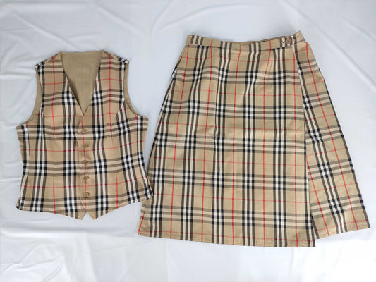 Burberrys Burberrys Wrap Skirt Reversible Skirt Set Skirt