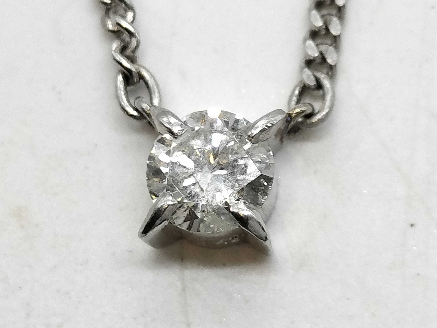 D0.43ct Pt850 5.7g Necklace 