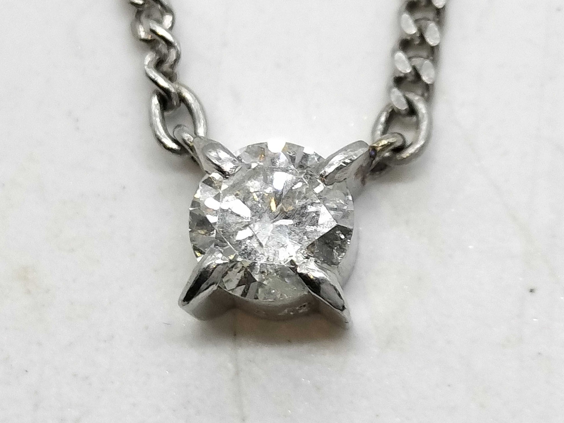 D0.43ct Pt850 5.7g Necklace 