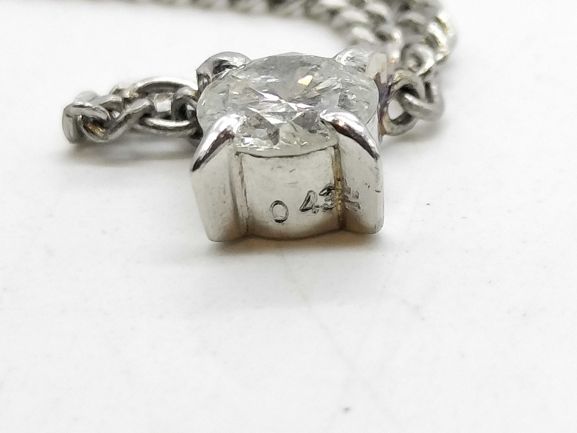 D0.43ct Pt850 5.7g Necklace 