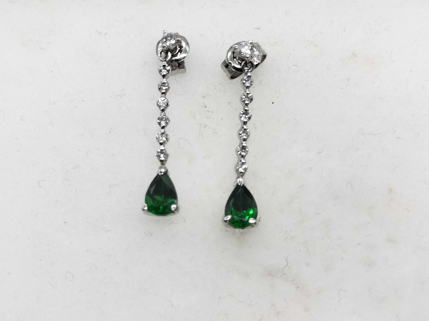 G0.47ct D0.13ct / G0.48ct D0.13ct Pt900 2.2g Earrings 