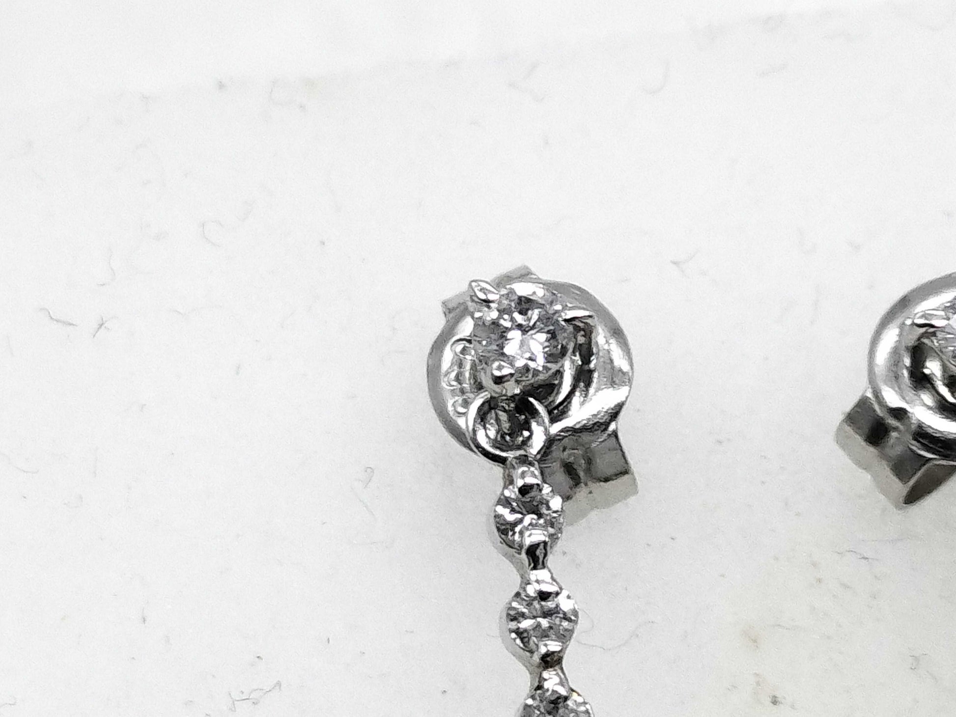 G0.47ct D0.13ct / G0.48ct D0.13ct Pt900 2.2g Earrings 