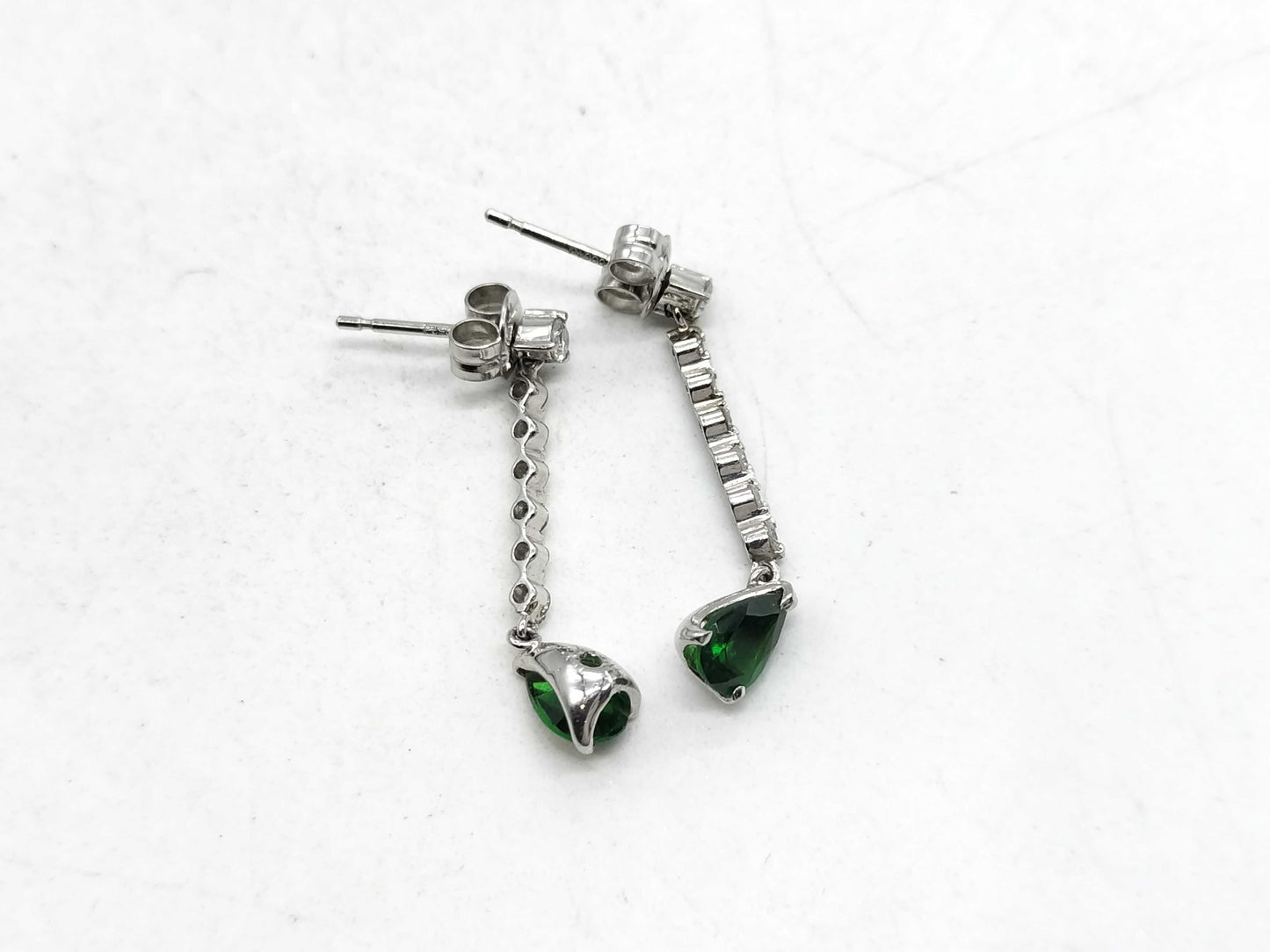 G0.47ct D0.13ct / G0.48ct D0.13ct Pt900 2.2g Earrings 