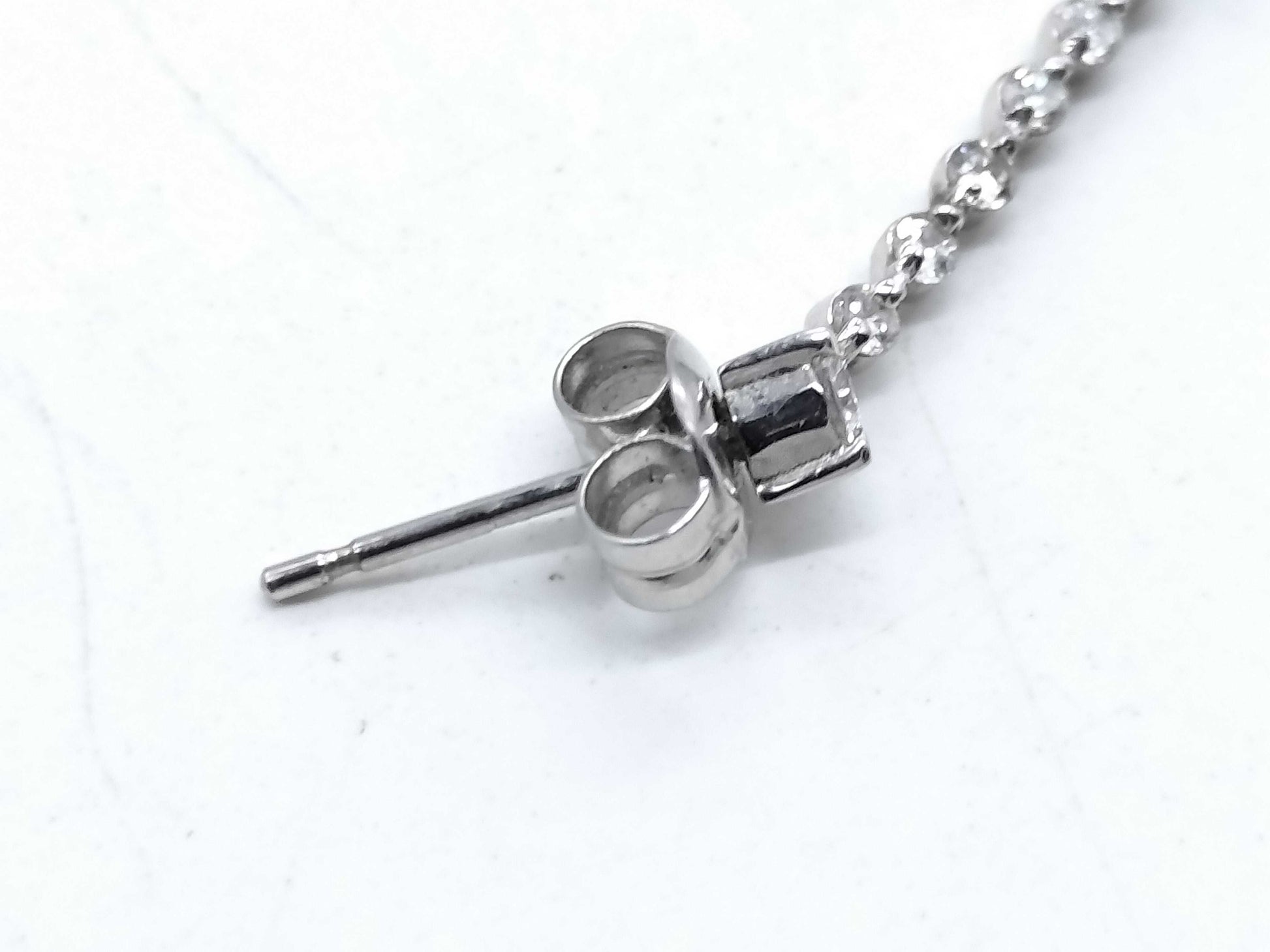 G0.47ct D0.13ct / G0.48ct D0.13ct Pt900 2.2g Earrings 