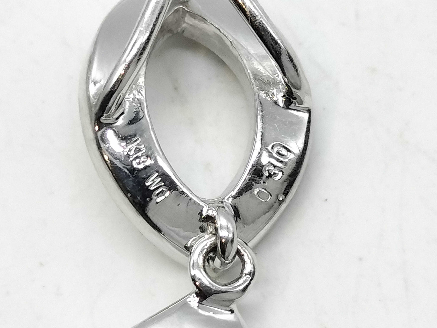 D0.34ct/0.30ct K18WG 8.5g Pendant Top 