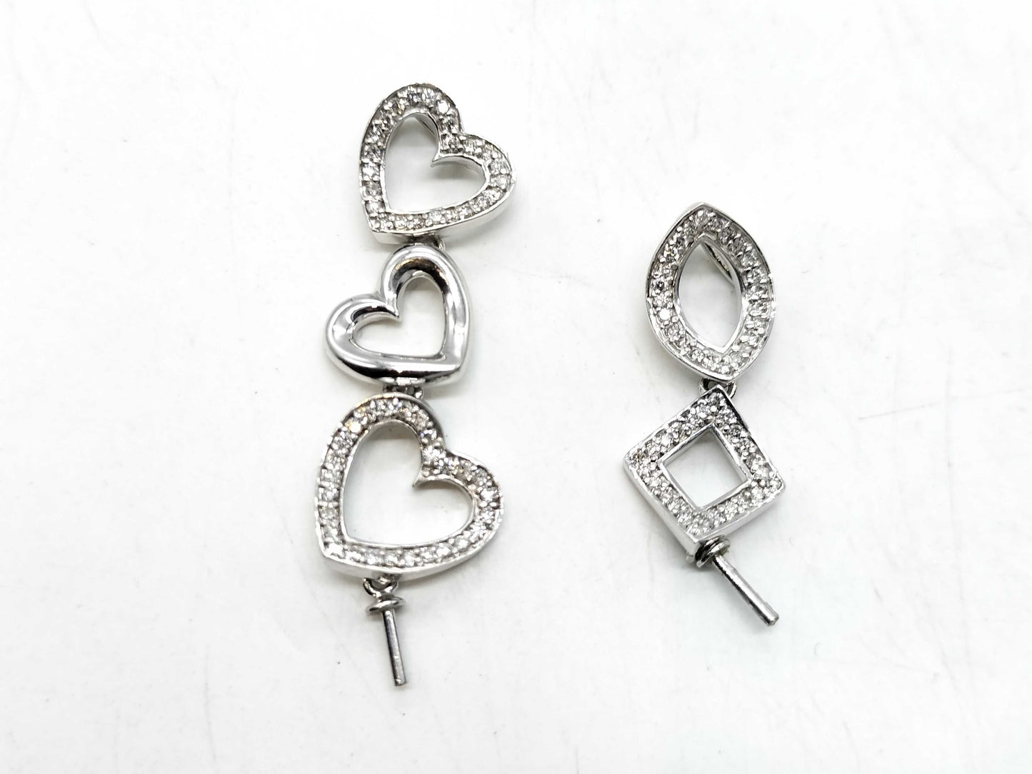 D0.34ct/0.30ct K18WG 8.5g Pendant Top 