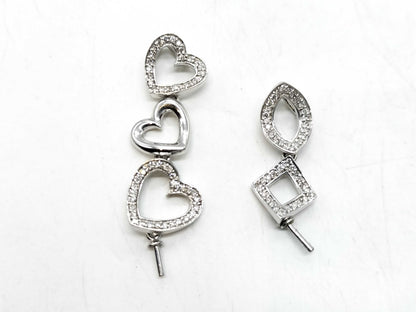 D0.34ct/0.30ct K18WG 8.5g Pendant Top 