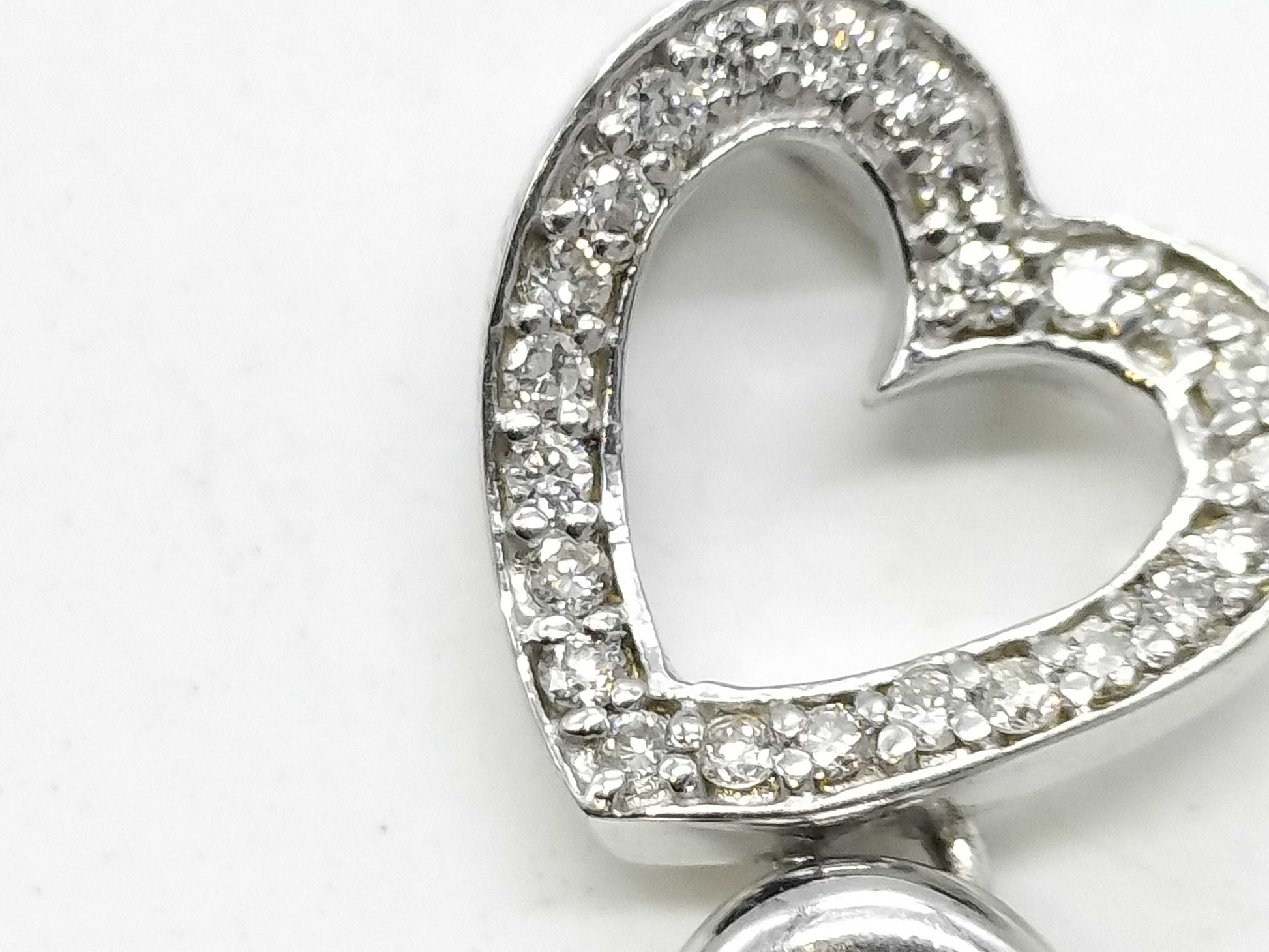 D0.34ct/0.30ct K18WG 8.5g Pendant Top 