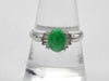 Jade 1.15ct D0.13ct Pt900 3.6g Ring 