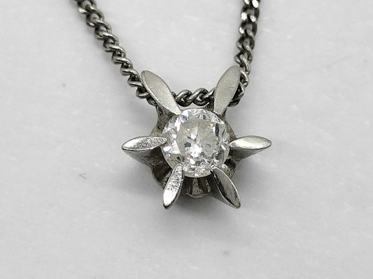 D0.123ct Pt900/Pt850 3.2g Necklace 