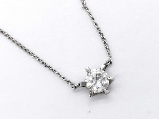 D0.38ct Pt900/Pt850 2.8g Necklace 