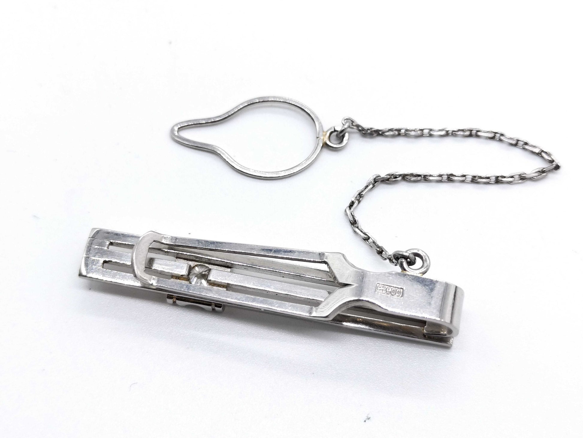 Diamond Pt900 6.3g Tie Pin/Cufflinks 