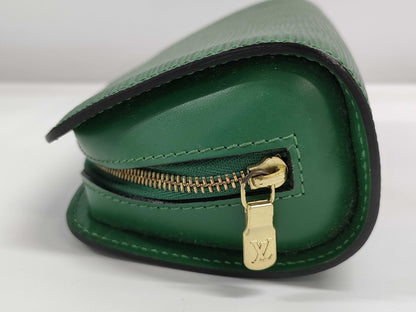 LOUIS VUITTON Epi Dauphine PM Green Pouch