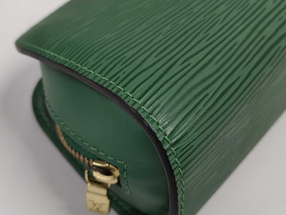 LOUIS VUITTON Epi Dauphine PM Green Pouch