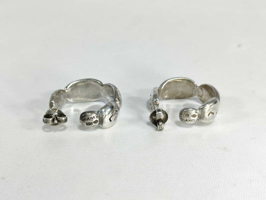 CHANEL SV925 CHANEL logo earrings