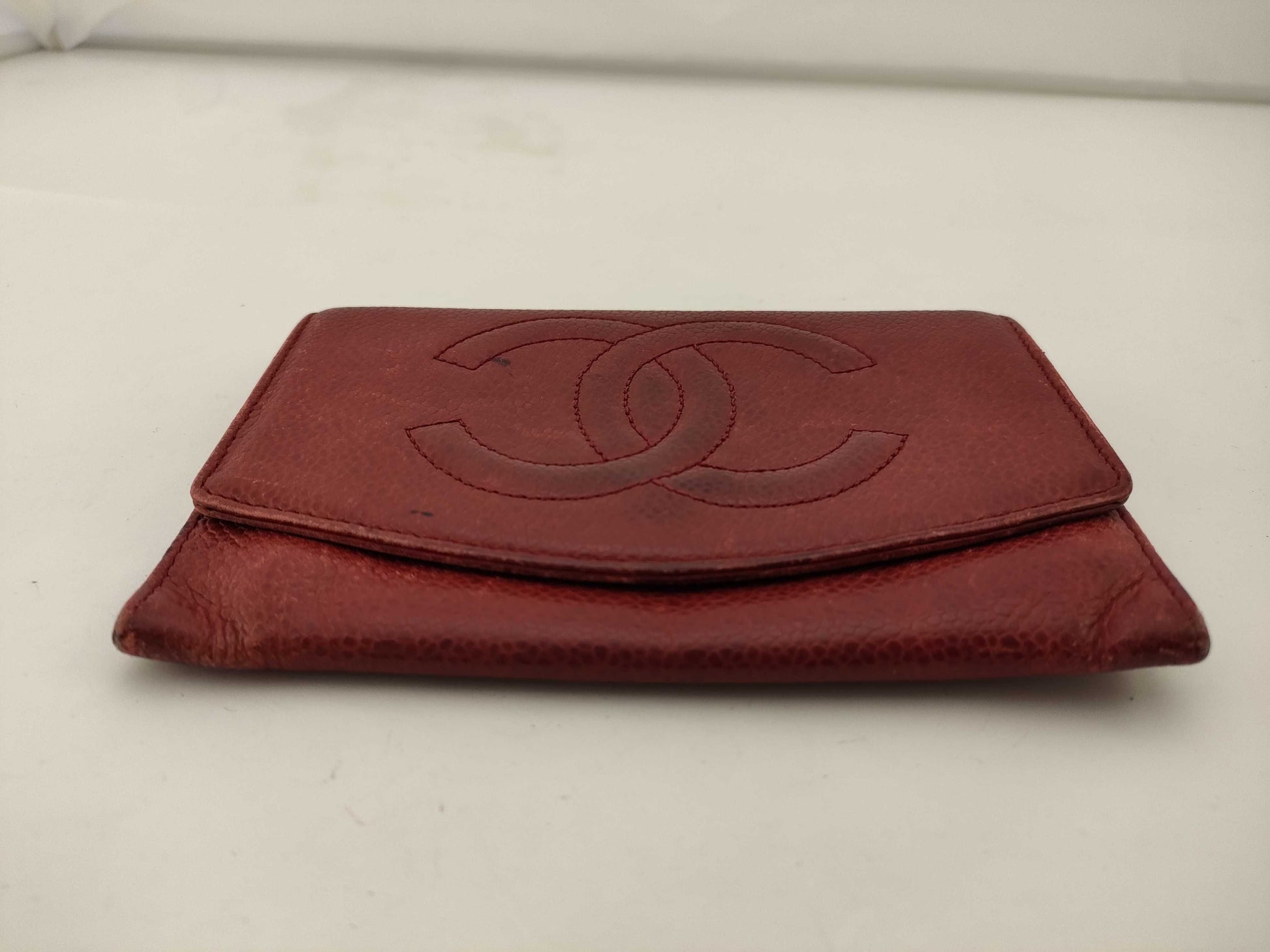 CHANEL Caviar Skin Bi-Fold Wallet Wallet Wallet