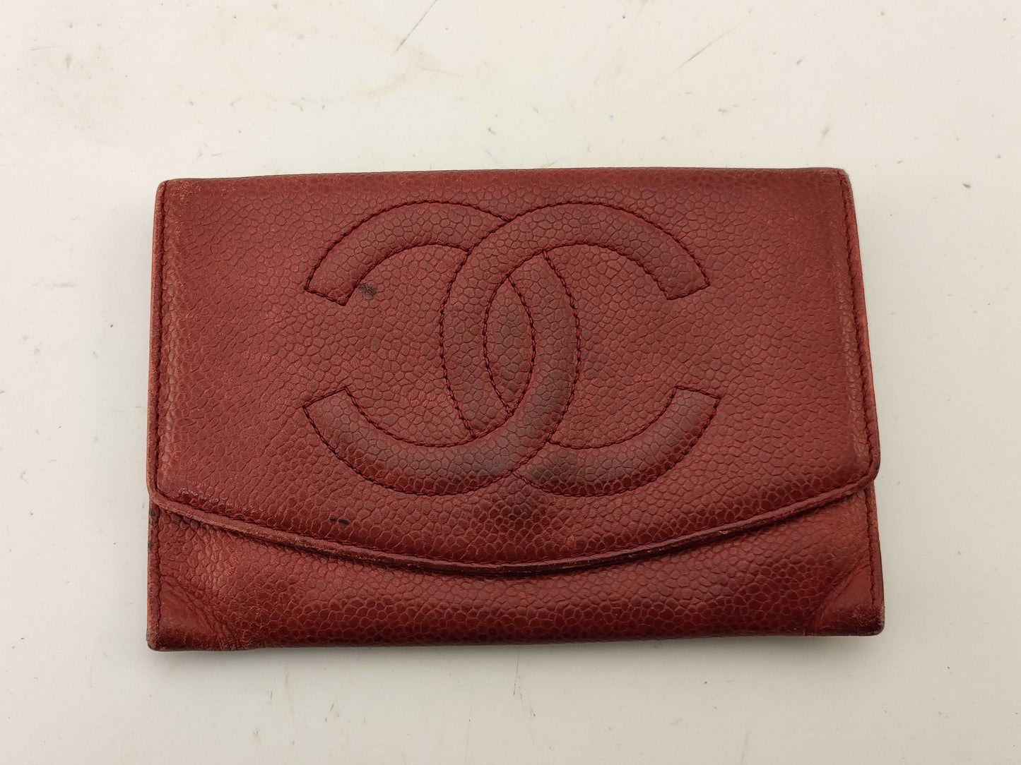 CHANEL Caviar Skin Bi-Fold Wallet Wallet Wallet