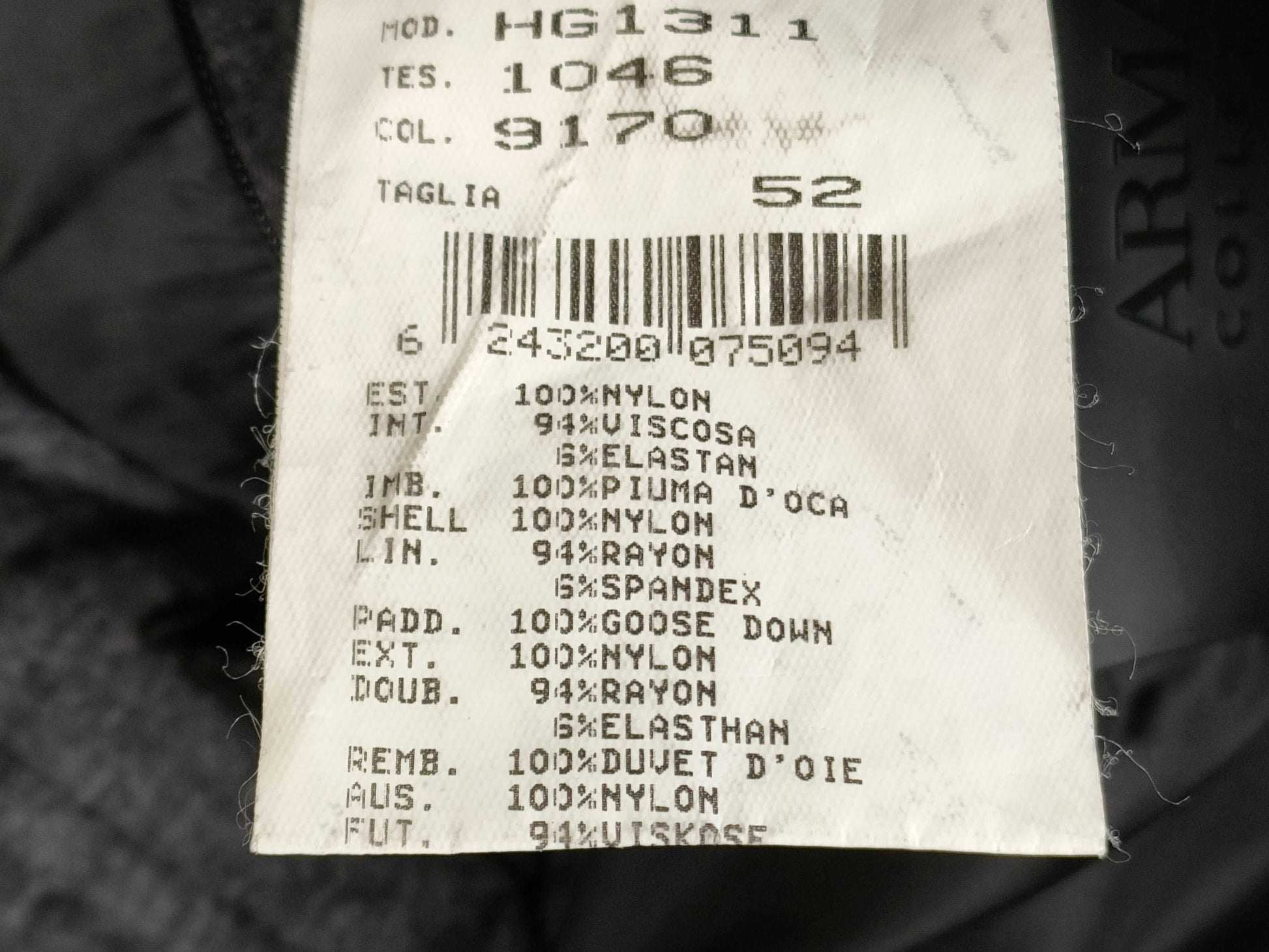 ARMANI COLLEZIONI down jacket