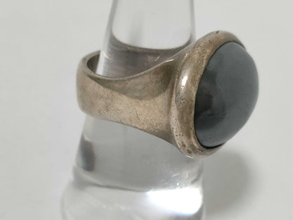 Georg Jensen Hematite Ring SV925 46A Silver Ring