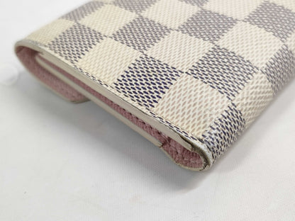 LOUIS VUITTON Damier Azul Portefeuille Victorine Name Engraved Wallet