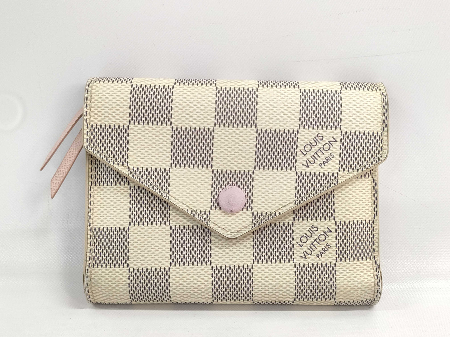 LOUIS VUITTON Damier Azul Portefeuille Victorine Name Engraved Wallet