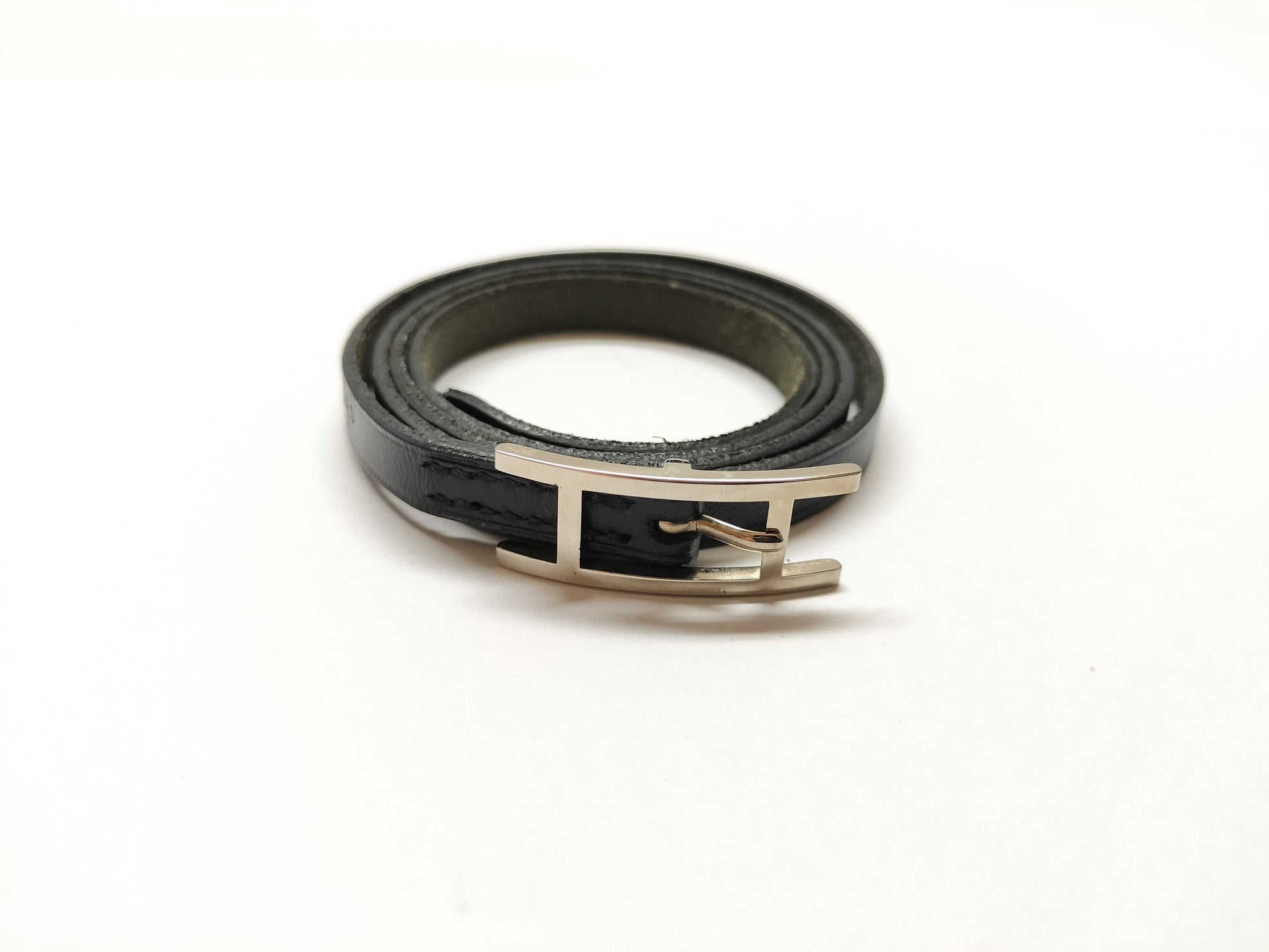 HERMES Double Tour B-Api Leather Bracelet Bracelet/Bangle