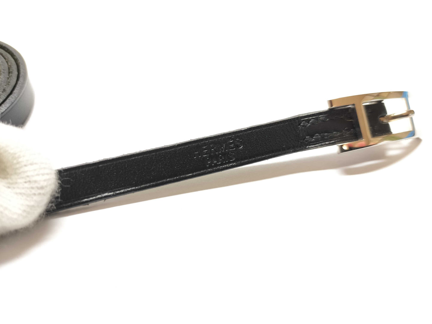 HERMES Double Tour B-Api Leather Bracelet Bracelet/Bangle