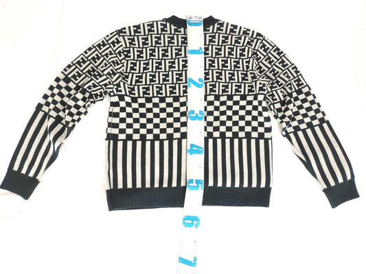 FENDI Pecan and Zucca print long sleeve cardigan